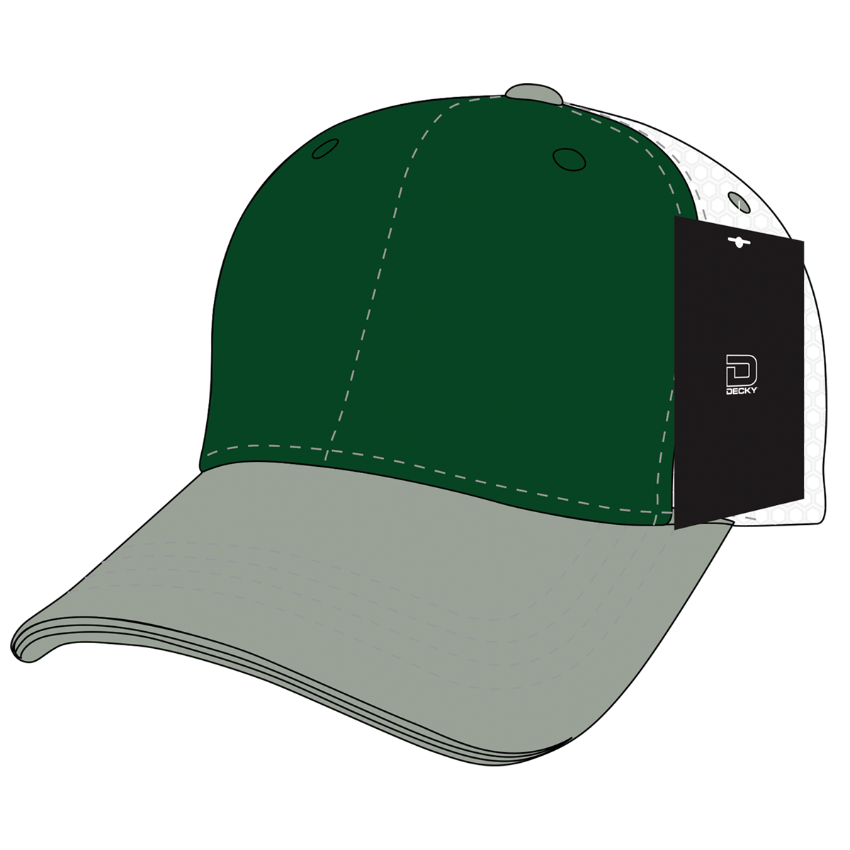 6 Panel Mid Profile Structured Cotton Trucker