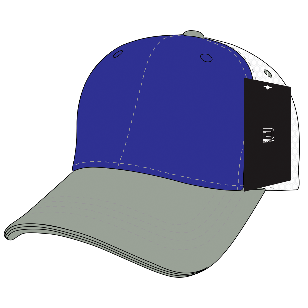 6 Panel Mid Profile Structured Cotton Trucker