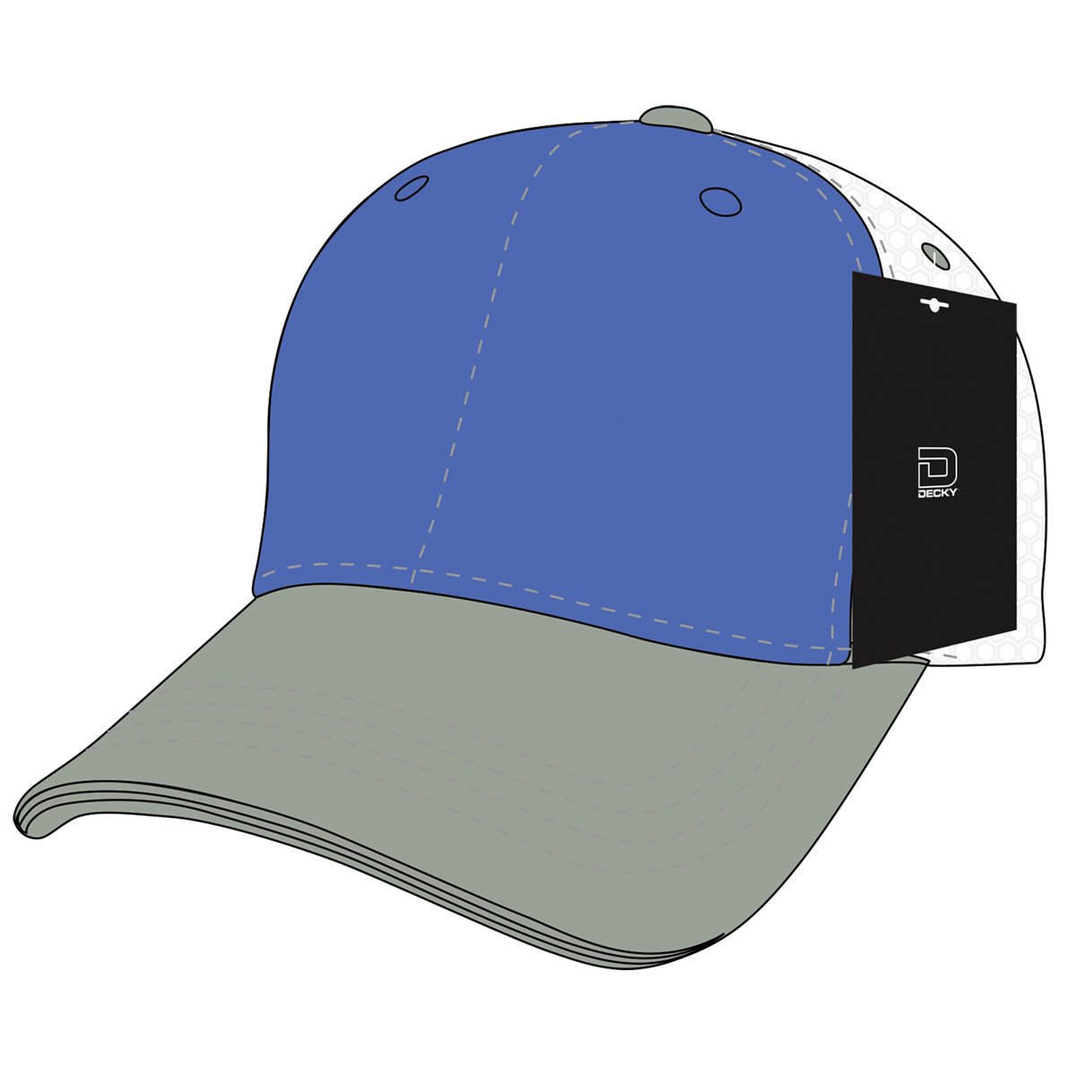 6 Panel Mid Profile Structured Cotton Trucker