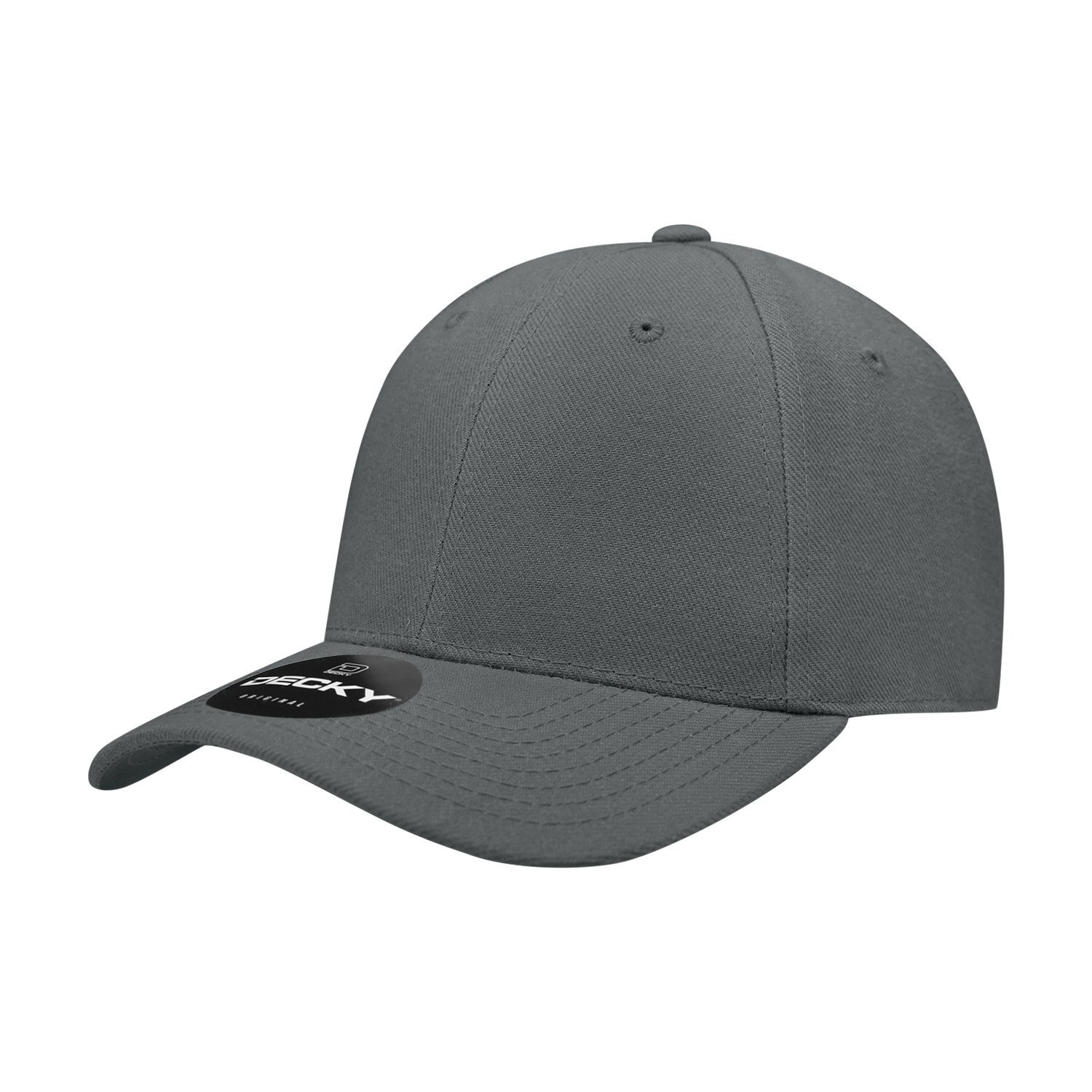 6 Panel High Profile Structured Acrylic/Polyester Fitted