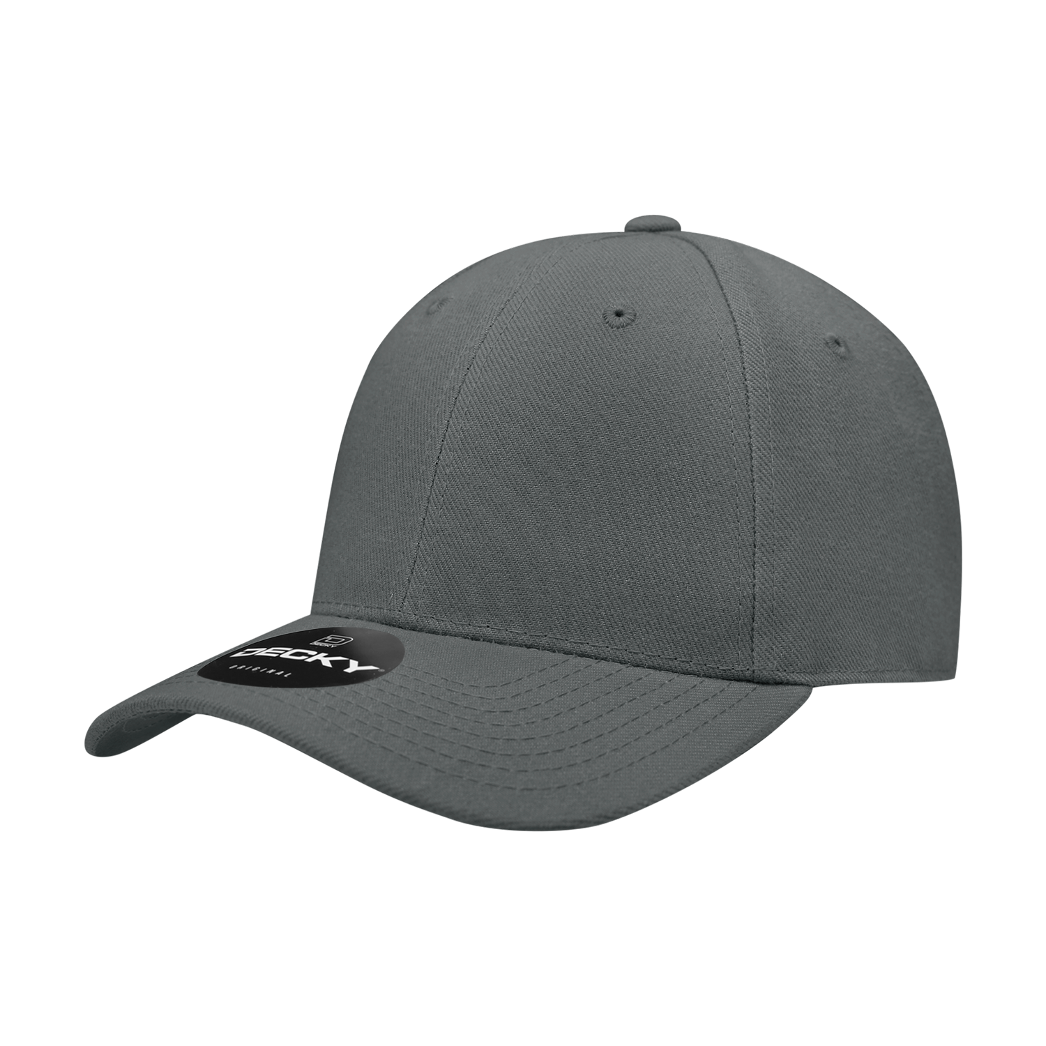 6 Panel High Profile Structured Acrylic/Polyester Fitted