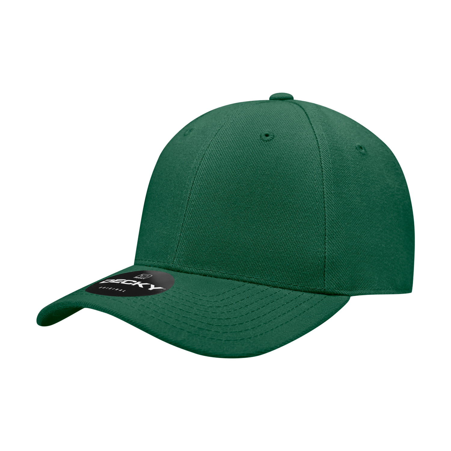 6 Panel High Profile Structured Acrylic/Polyester Fitted