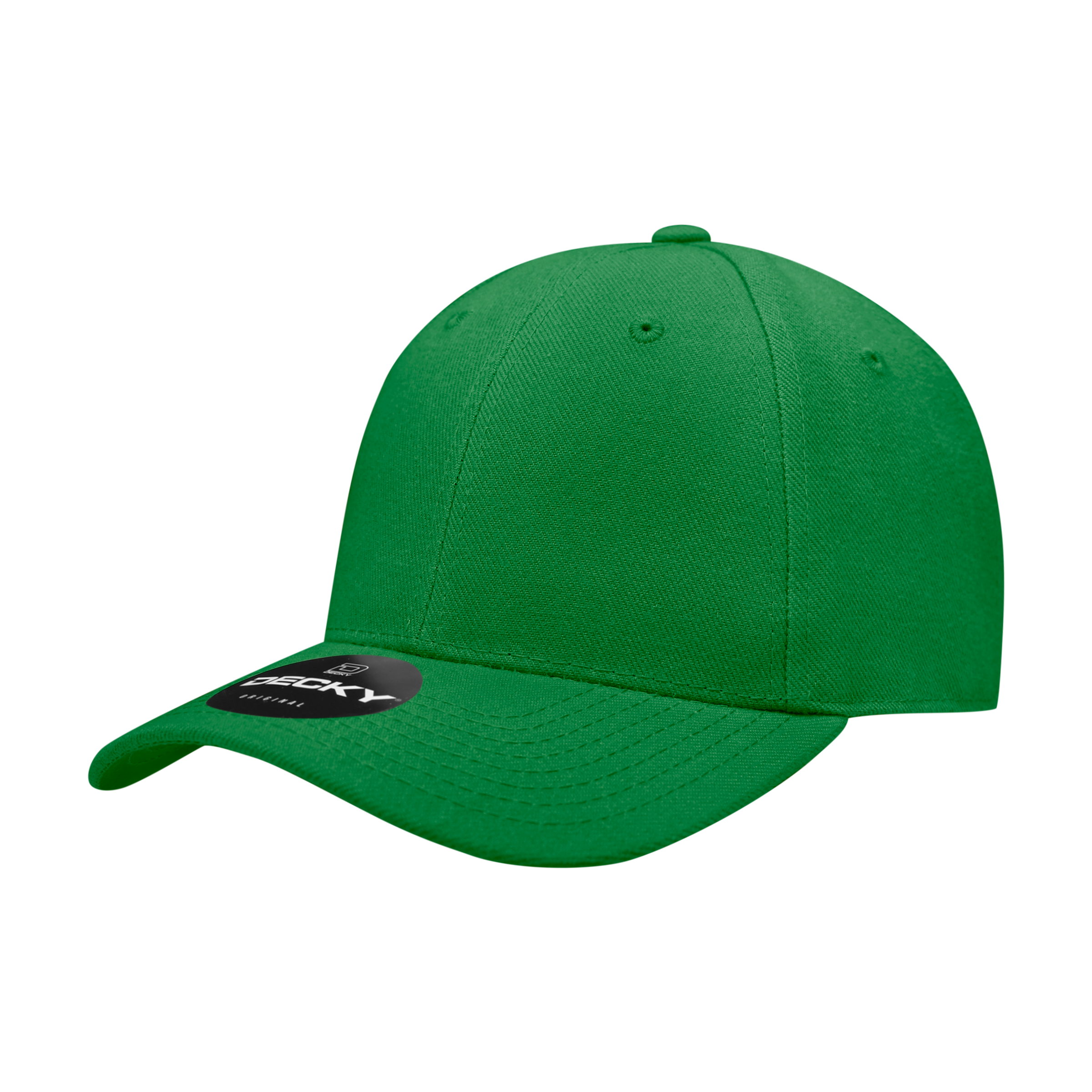 6 Panel High Profile Structured Acrylic/Polyester Fitted