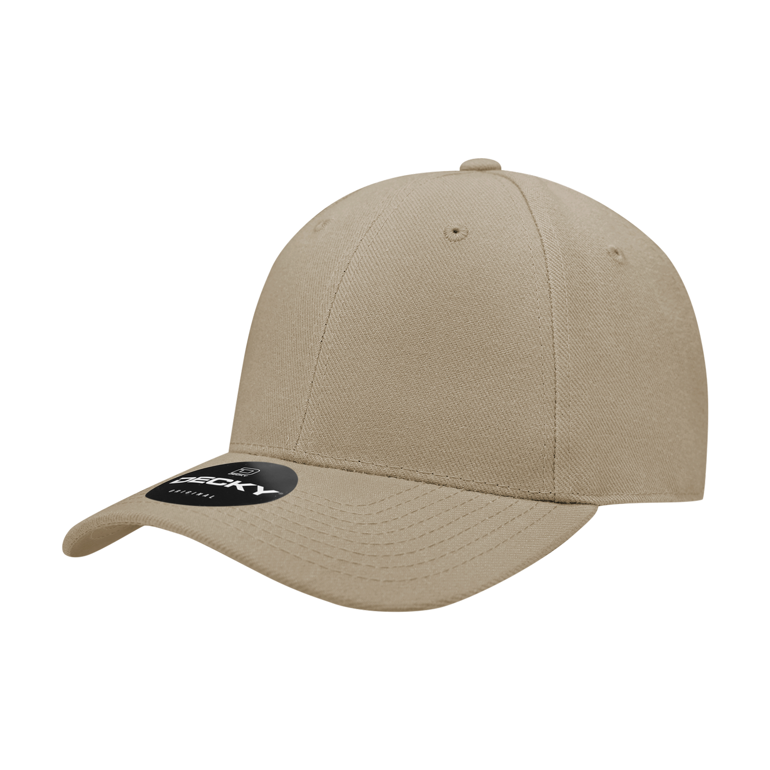 6 Panel High Profile Structured Acrylic/Polyester Fitted