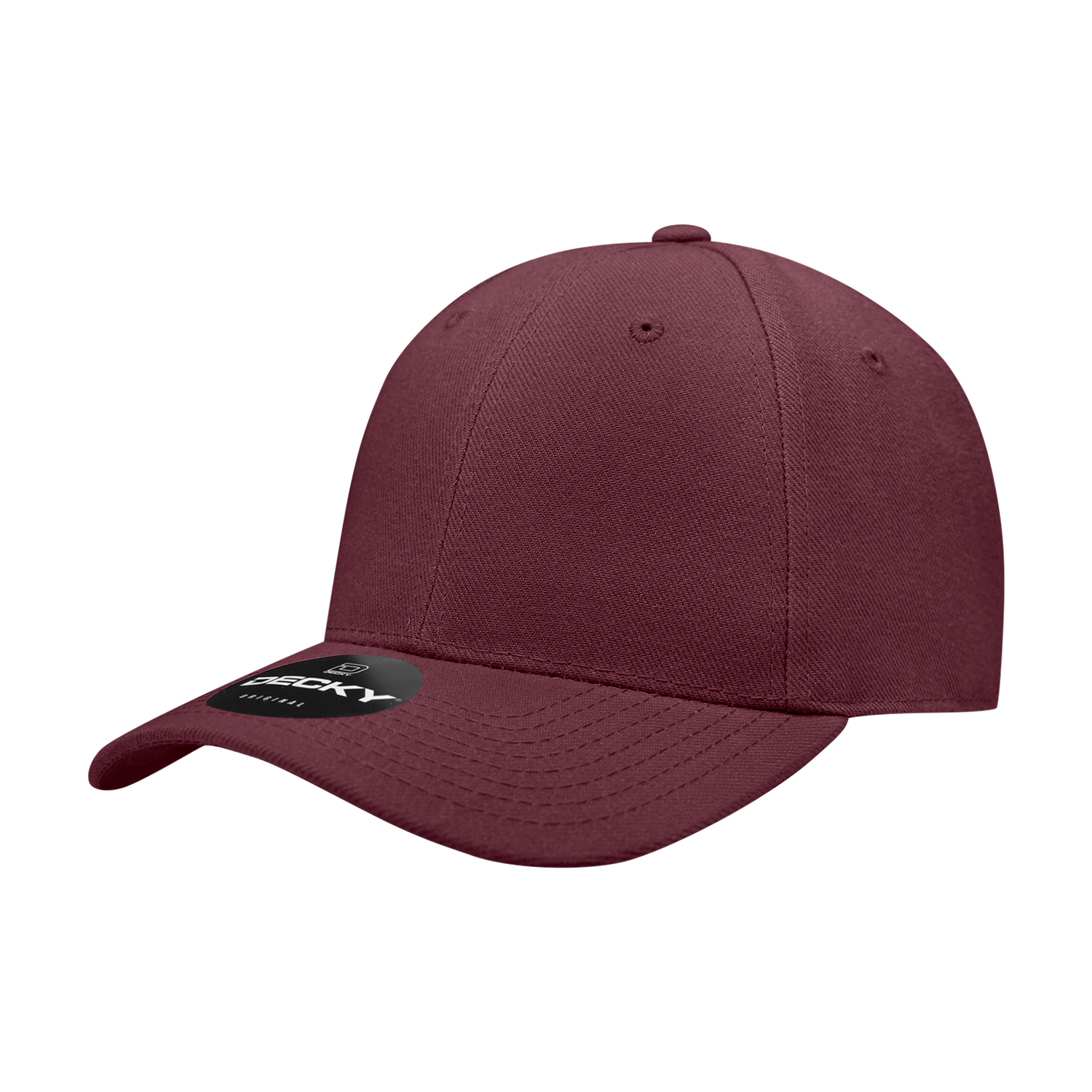 6 Panel High Profile Structured Acrylic/Polyester Fitted