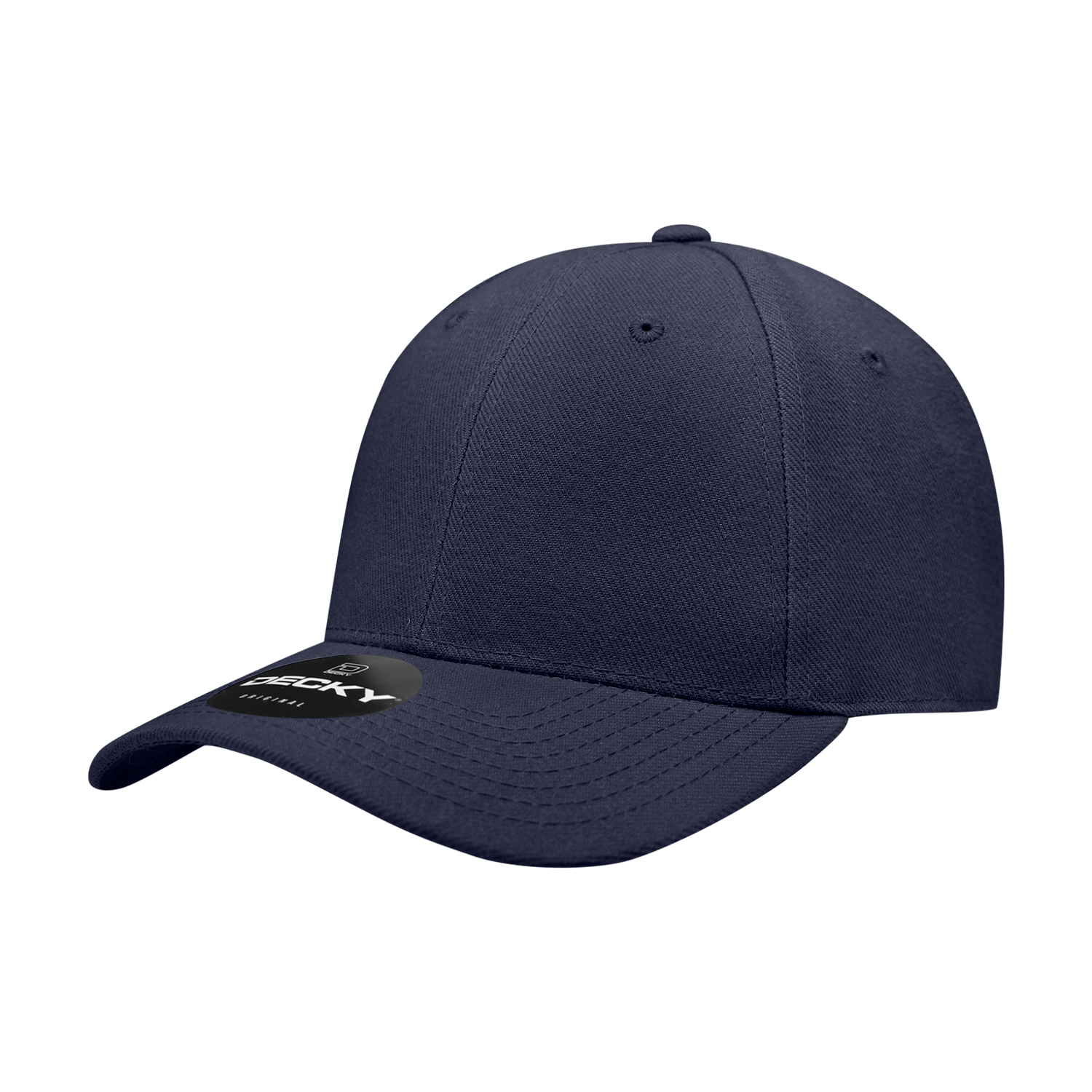 6 Panel High Profile Structured Acrylic/Polyester Fitted