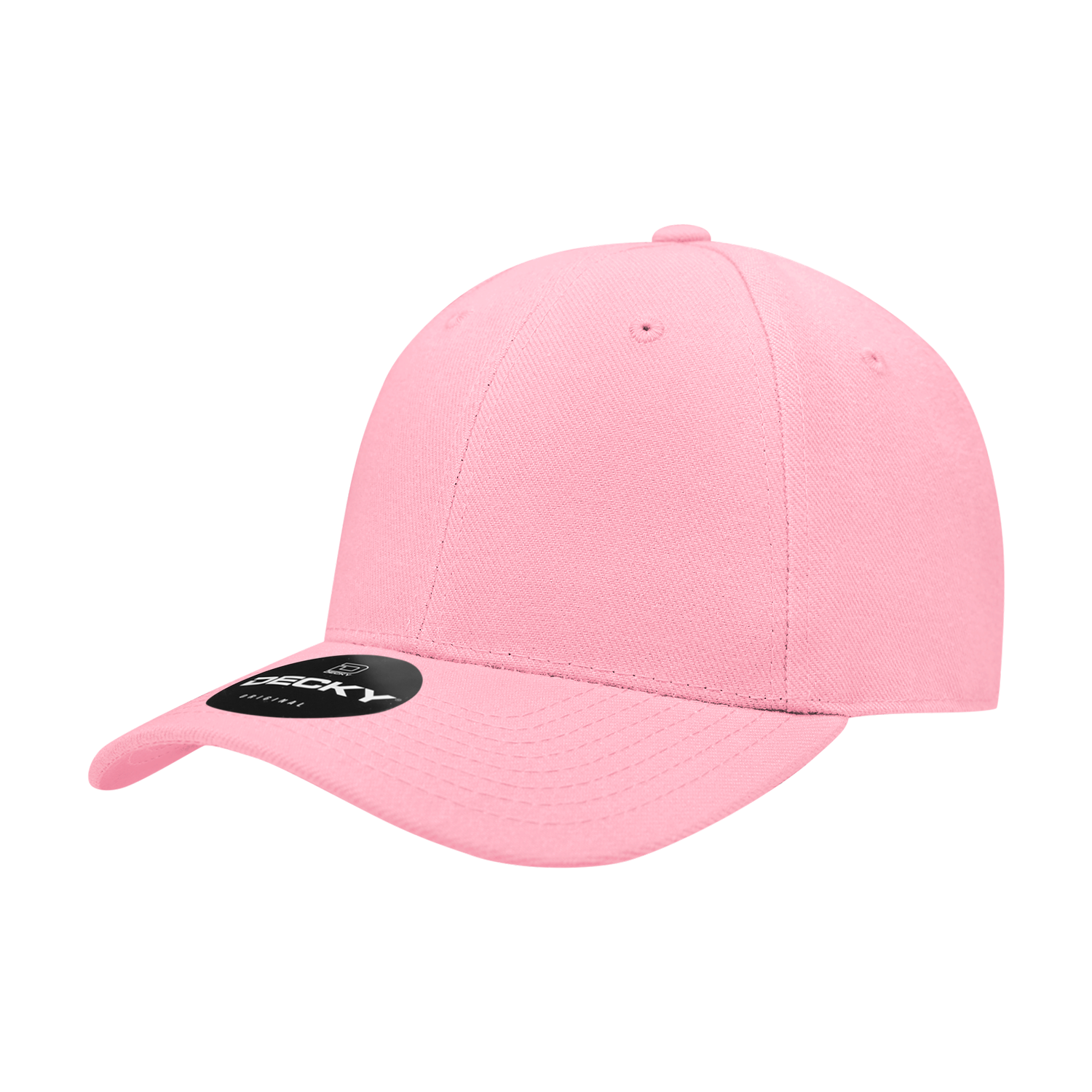 6 Panel High Profile Structured Acrylic/Polyester Fitted