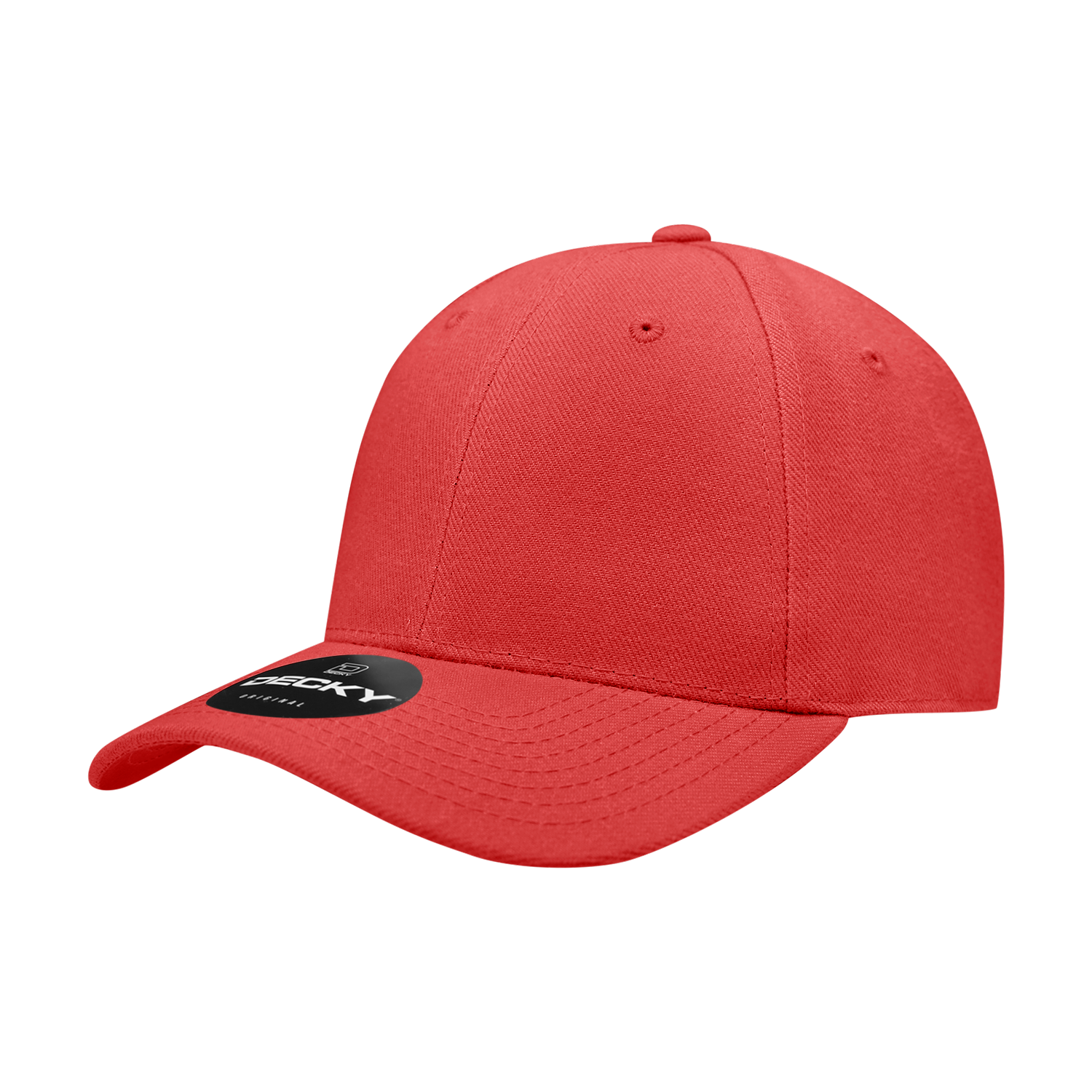 6 Panel High Profile Structured Acrylic/Polyester Fitted