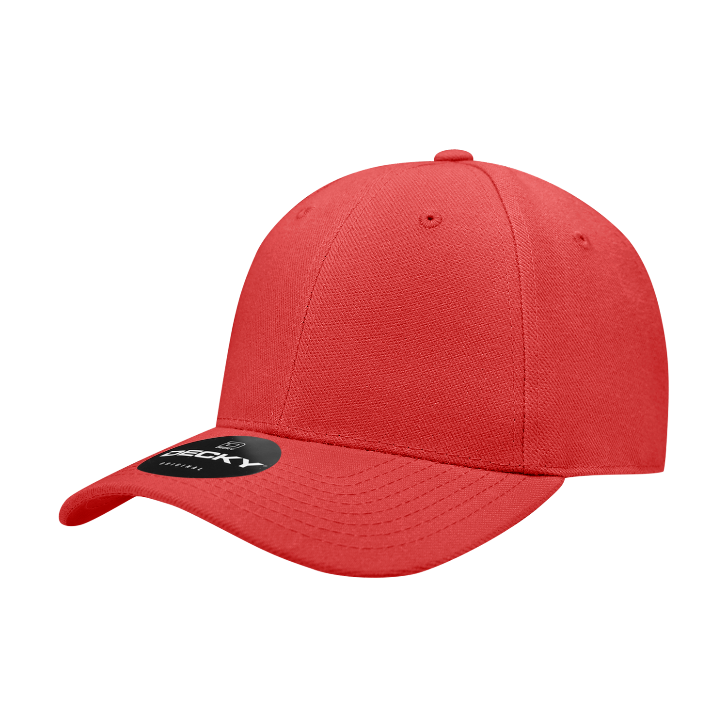 6 Panel High Profile Structured Acrylic/Polyester Fitted