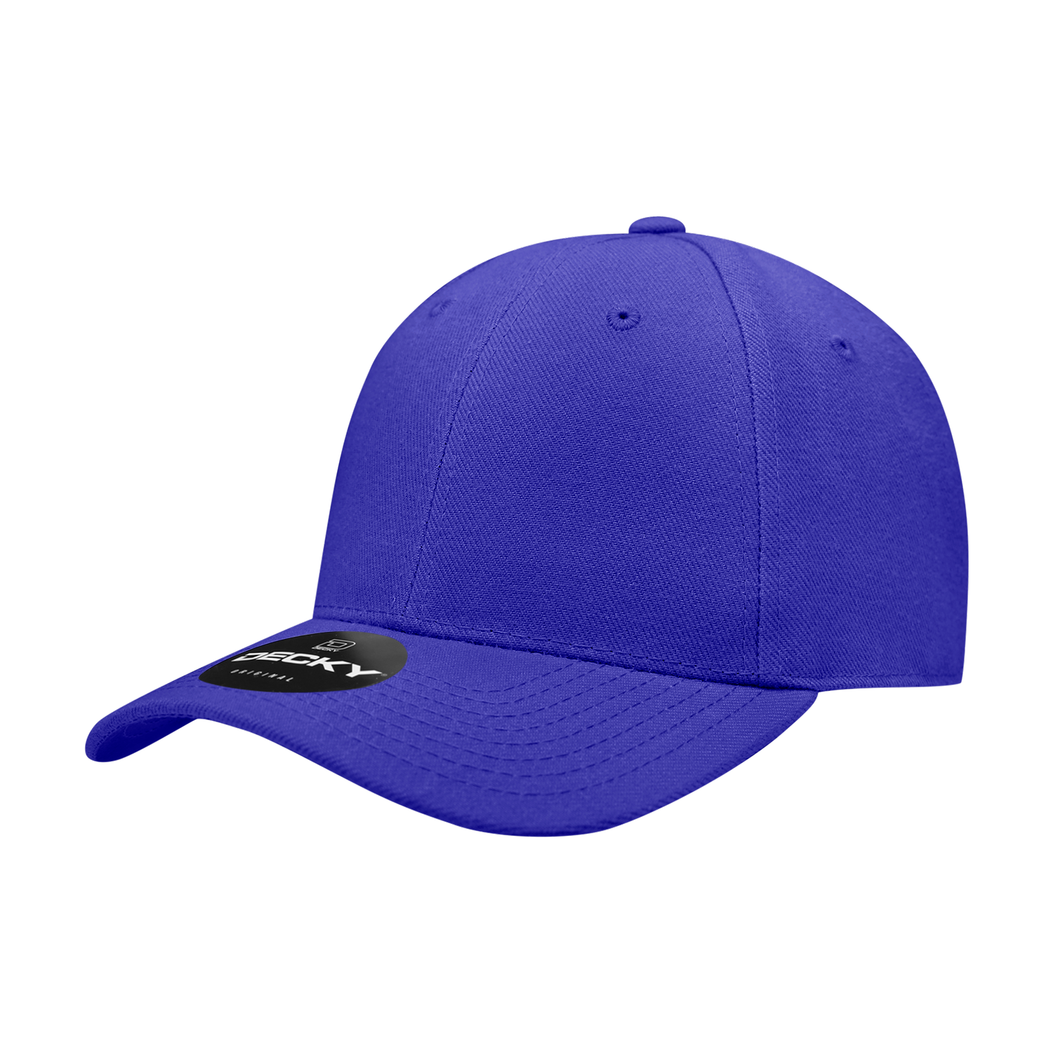 6 Panel High Profile Structured Acrylic/Polyester Fitted