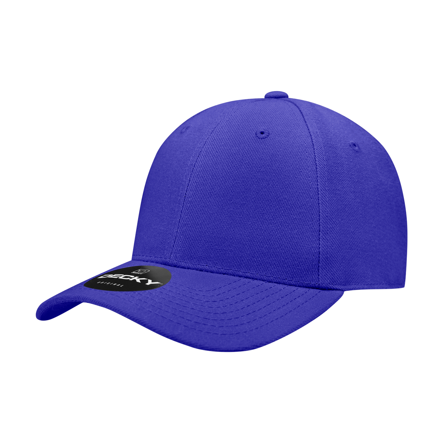 6 Panel High Profile Structured Acrylic/Polyester Fitted