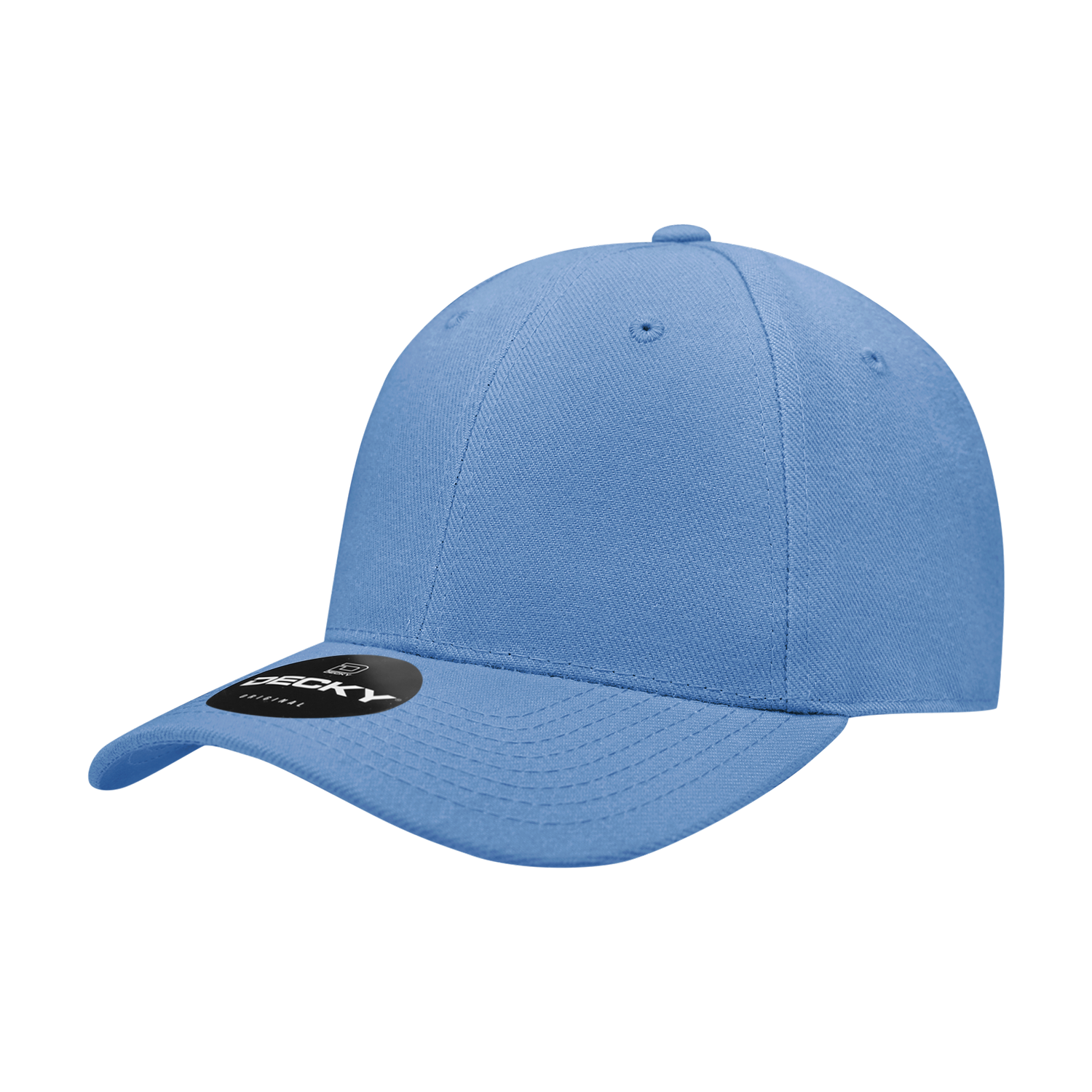 6 Panel High Profile Structured Acrylic/Polyester Fitted