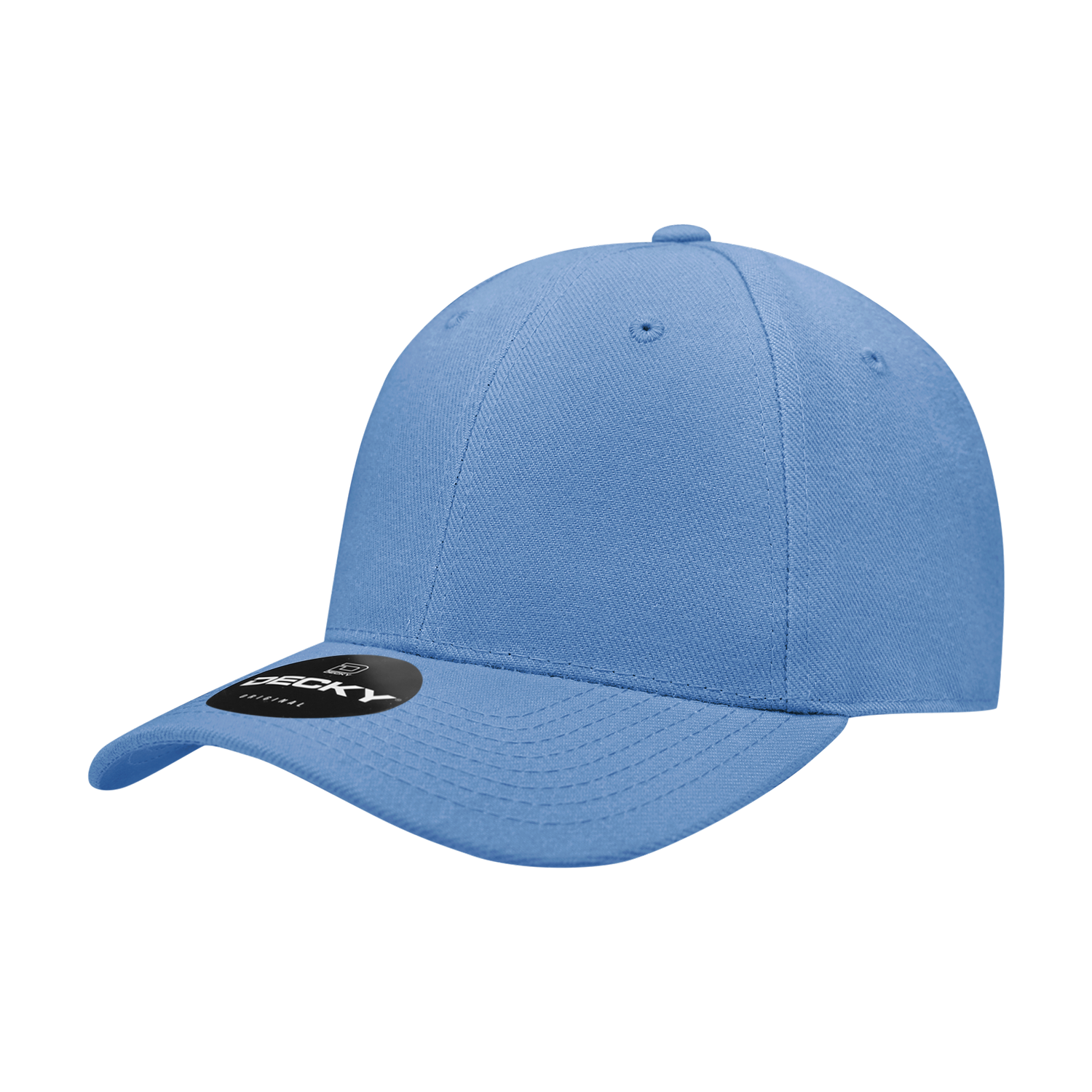 6 Panel High Profile Structured Acrylic/Polyester Fitted