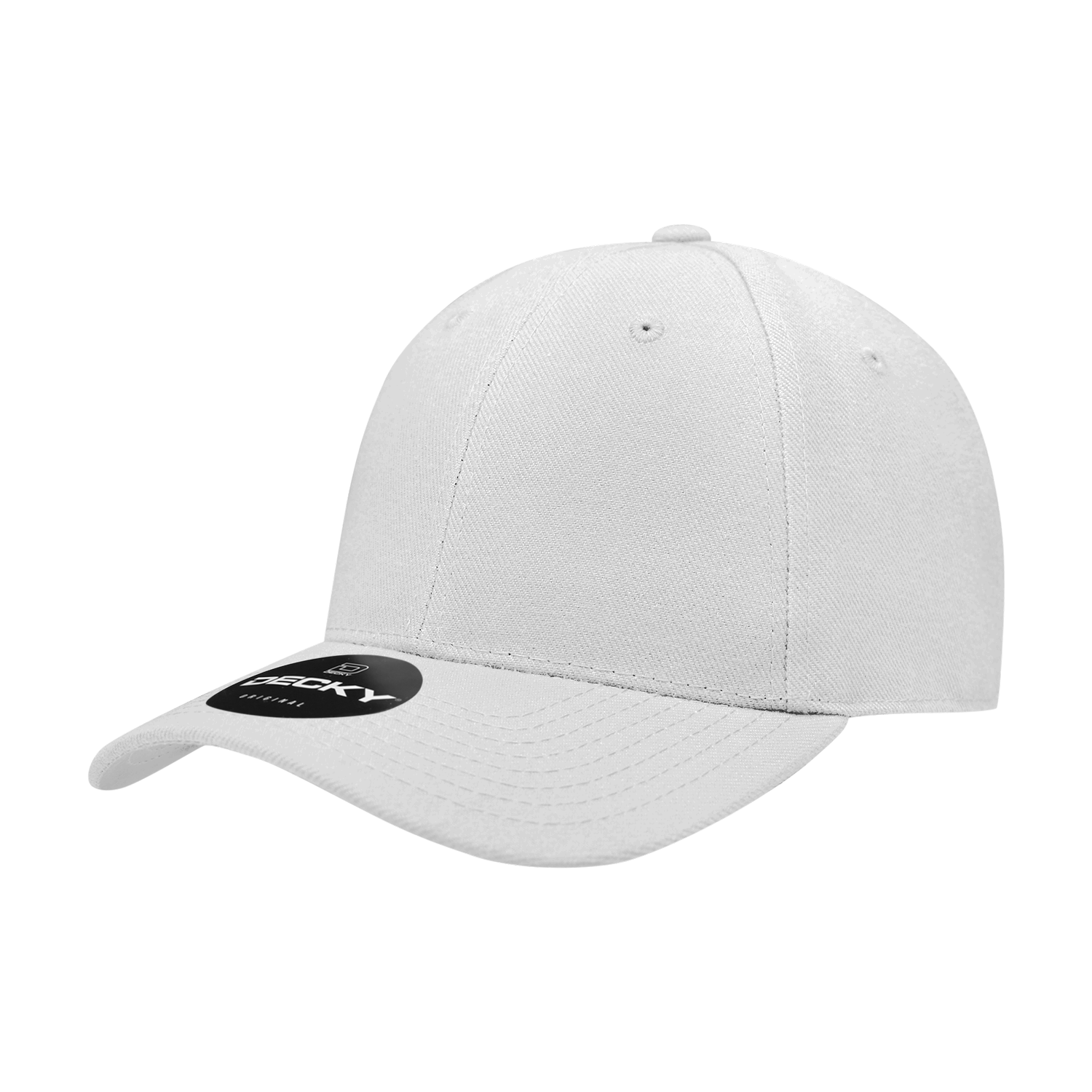 6 Panel High Profile Structured Acrylic/Polyester Fitted