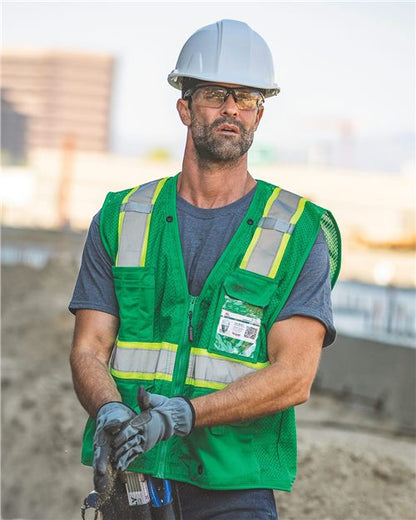 Unisex EV Series® Enhanced Visibility Multi-Pocket Mesh Vest