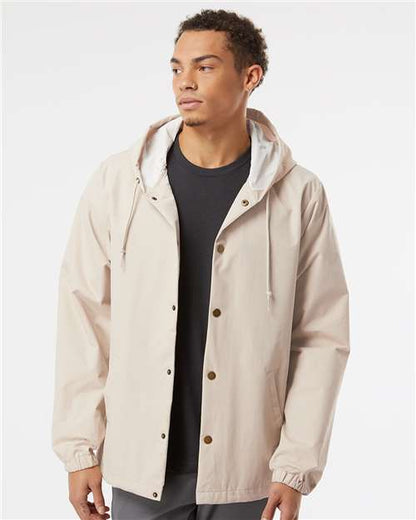 Men's Water-Resistant Hooded Windbreaker