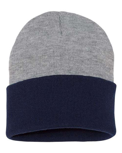 12" Color Blocked Cuffed Beanie