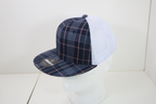 6 Panel High Profile Structured Plaid Trucker