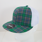 6 Panel High Profile Structured Plaid Trucker