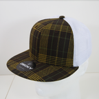 6 Panel High Profile Structured Plaid Trucker