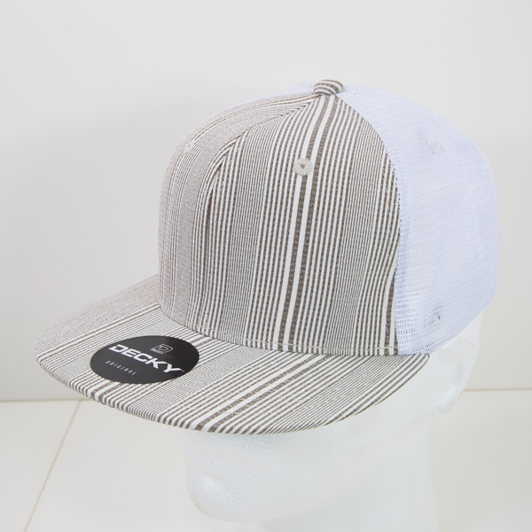 6 Panel High Profile Structured Plaid Trucker