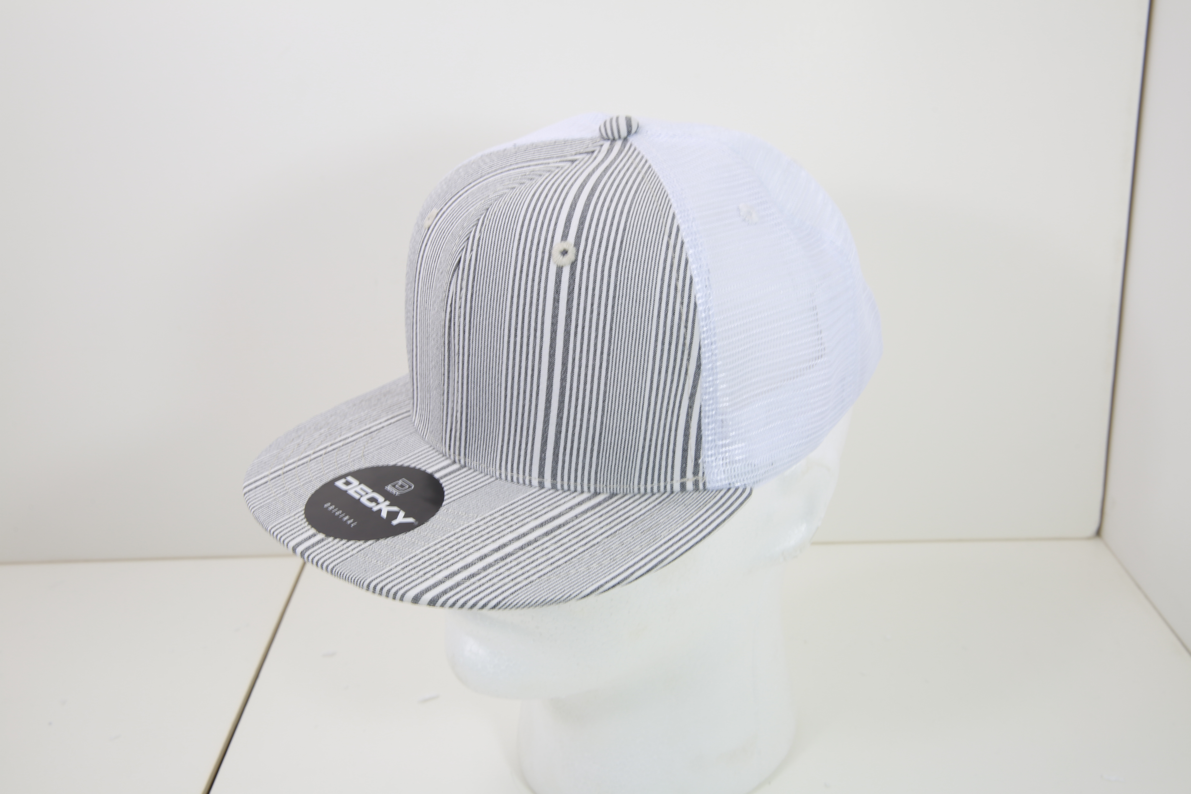 6 Panel High Profile Structured Plaid Trucker