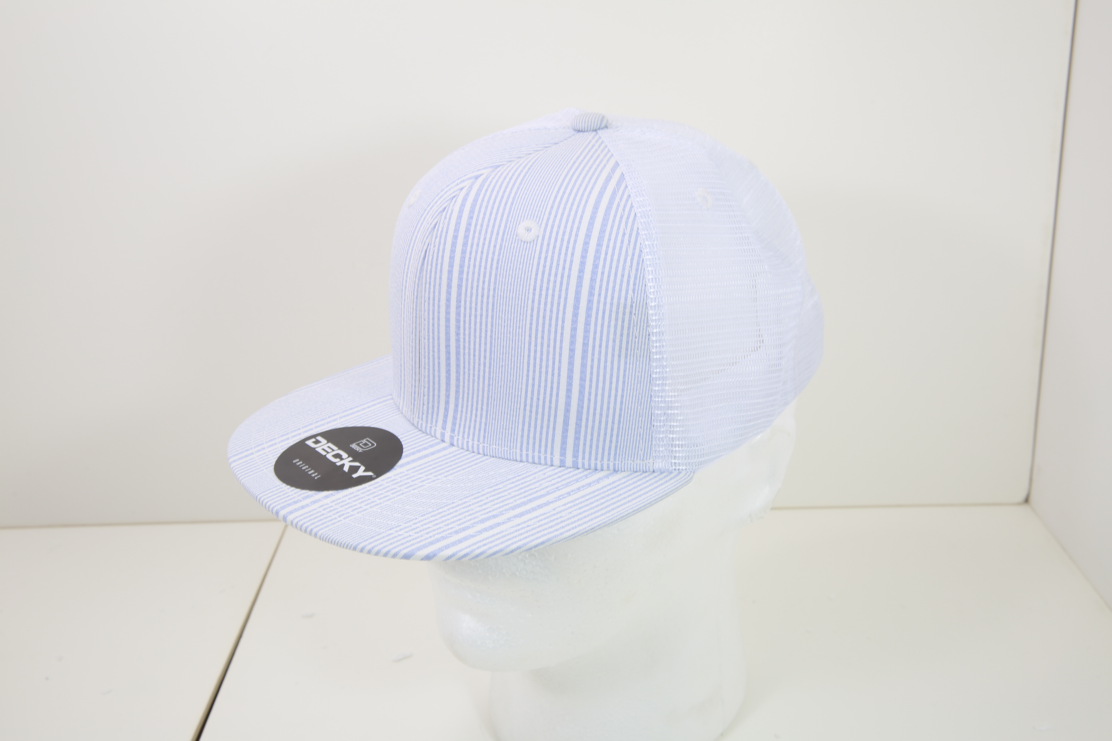 6 Panel High Profile Structured Plaid Trucker