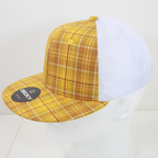 6 Panel High Profile Structured Plaid Trucker
