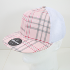 6 Panel High Profile Structured Plaid Trucker