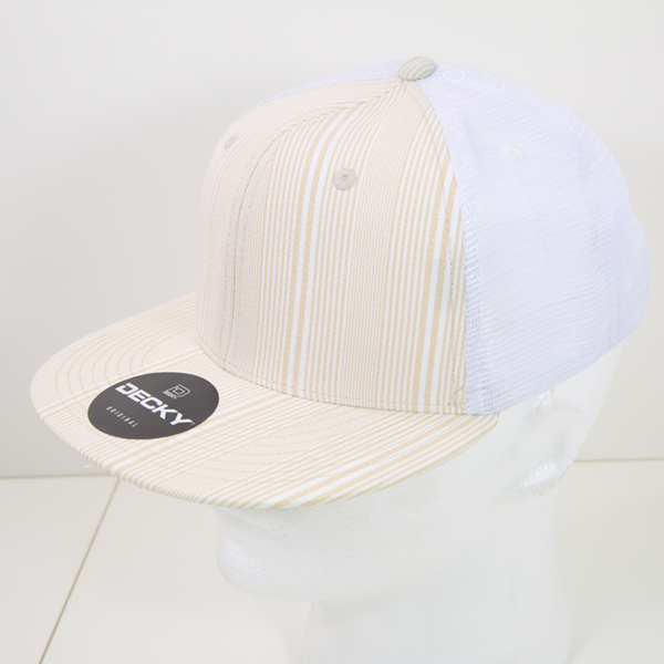 6 Panel High Profile Structured Plaid Trucker