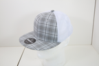 6 Panel High Profile Structured Plaid Trucker