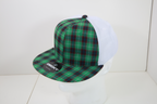 6 Panel High Profile Structured Plaid Trucker