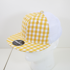 6 Panel High Profile Structured Plaid Trucker