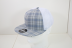 6 Panel High Profile Structured Plaid Trucker
