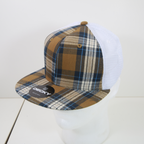 6 Panel High Profile Structured Plaid Trucker