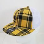 6 Panel High Profile Structured Plaid Trucker
