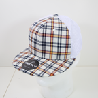 6 Panel High Profile Structured Plaid Trucker