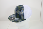 6 Panel High Profile Structured Plaid Trucker