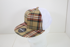 6 Panel High Profile Structured Plaid Trucker