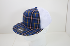 6 Panel High Profile Structured Plaid Trucker