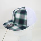 6 Panel High Profile Structured Plaid Trucker