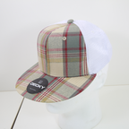 6 Panel High Profile Structured Plaid Trucker
