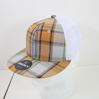 6 Panel High Profile Structured Plaid Trucker