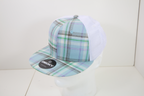 6 Panel High Profile Structured Plaid Trucker