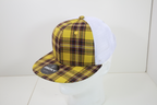 6 Panel High Profile Structured Plaid Trucker
