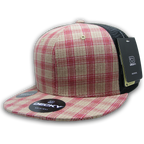 6 Panel High Profile Structured Plaid Trucker