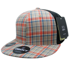 6 Panel High Profile Structured Plaid Trucker