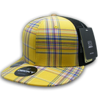 6 Panel High Profile Structured Plaid Trucker