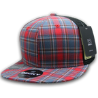6 Panel High Profile Structured Plaid Trucker