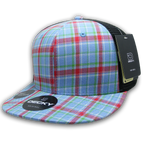 6 Panel High Profile Structured Plaid Trucker